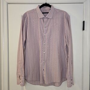 Zachary Prell Multicolor Striped Dress Shirt Size L